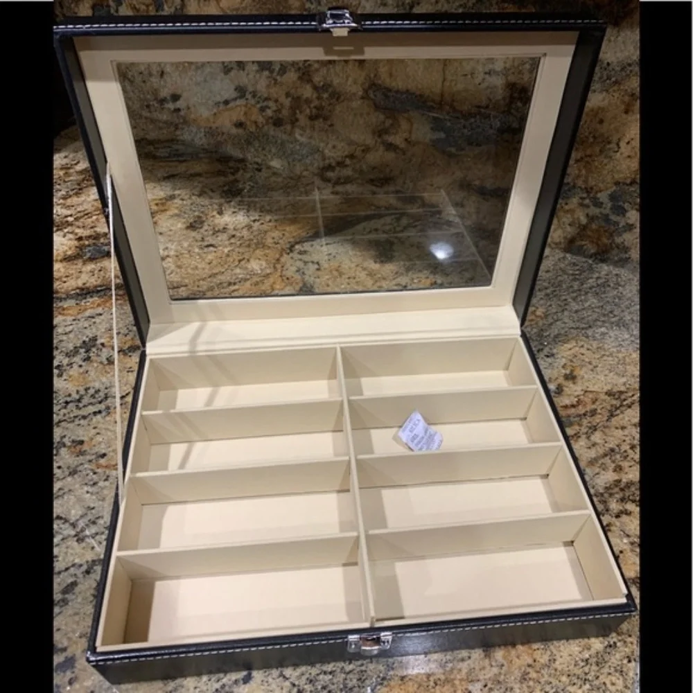 Sunglasses shades leather display case